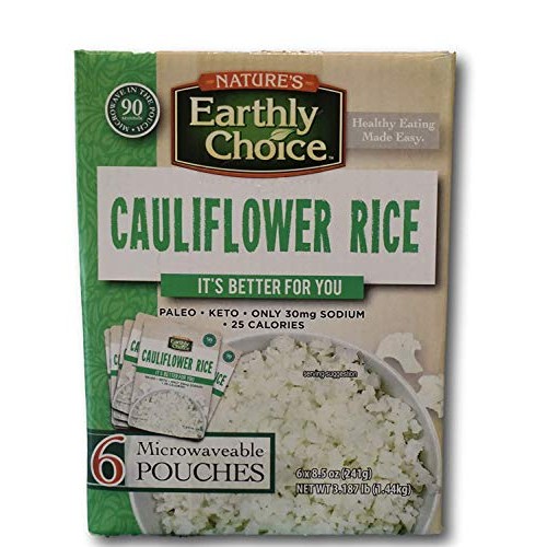 Natures Earthly Choice Cauliflower Rice - 6 Pouches 6 X 8.5 Ou