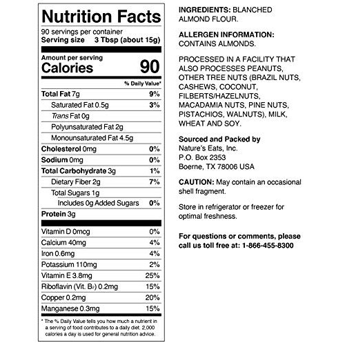 Natures Eats Blanched Almond Flour, 48 Ounce