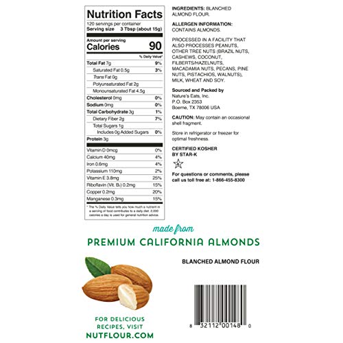 Natures Eats Blanched Almond Flour, 64 Ounce