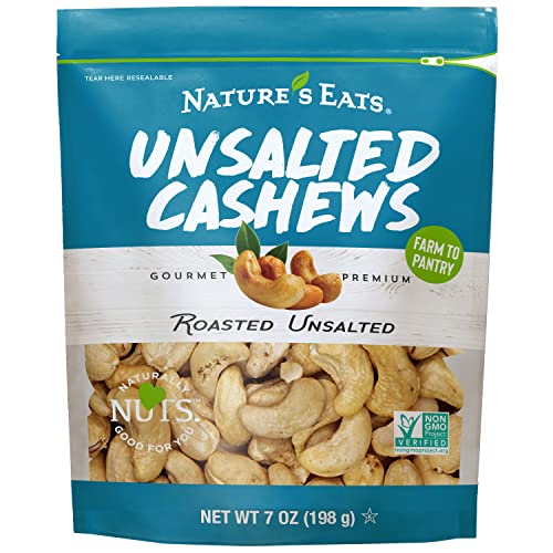 Natures Eats Cashews Roasted No Salt, 7 Oz
