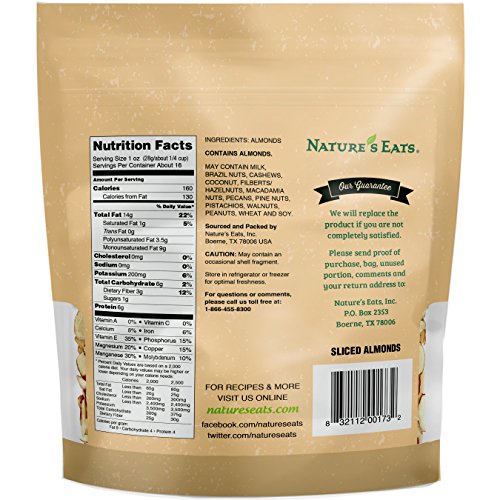 Natures Eats Natural Sliced Almonds, 16 Ounce