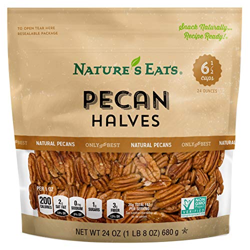 Natures Eats Pecan Halves, 24 Ounce