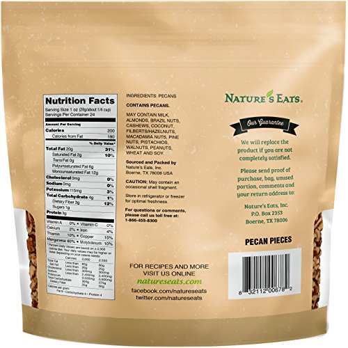 Natures Eats Pecan Pieces, 24 Ounce