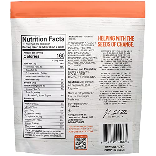 Natures Eats Raw Pumpkin Seeds, 10 Oz