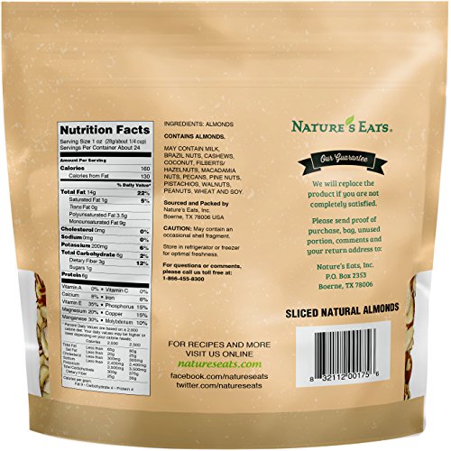 Natures Eats, Sliced Almonds, 24 Oz