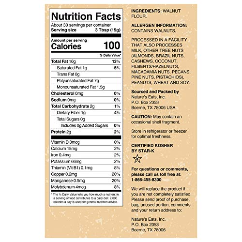 Natures Eats Walnut Flour Finely Ground, 16 Ounce