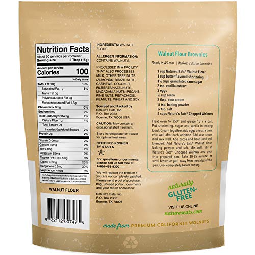 Natures Eats Walnut Flour Finely Ground, 16 Ounce