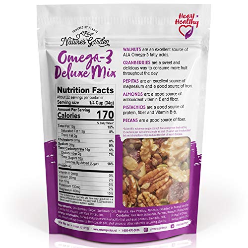 Natures Garden Omega-3 Deluxe Nut Mix, 26 Oz Pack Of 1
