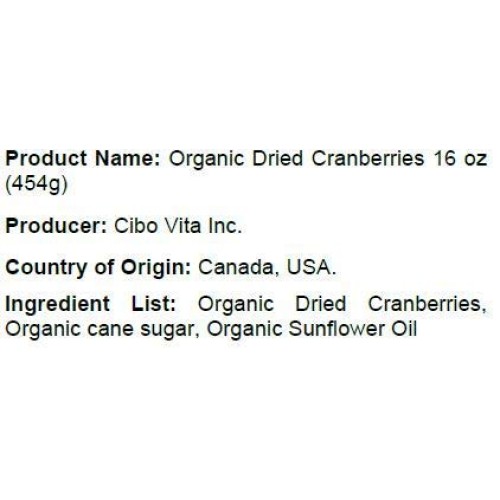 Natures Garden Organic Cranberries 16Oz