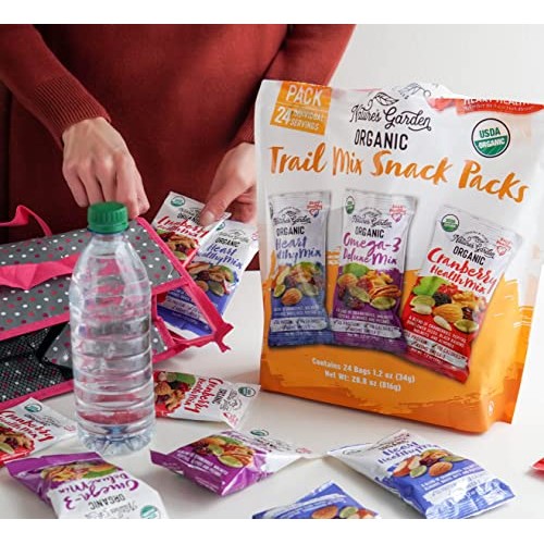 Natures Garden Organic Trail Mix Snack Packs - Trail Mix Variet...
