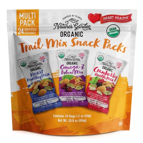 Natures Garden Organic Trail Mix Snack Packs - Trail Mix Variet...