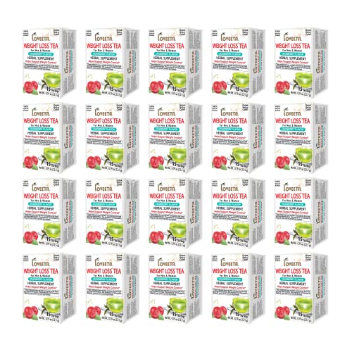 24 Pack Of Loveeta Wellness Weight Loss Tea Cranberry - 15 Tea B...