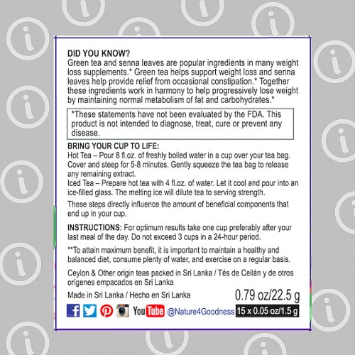 24 Pack Of Loveeta Wellness Weight Loss Tea Cranberry - 15 Tea B...