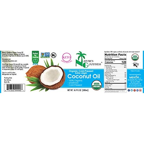 Natures Goodness Baking Goods - Extra Virgin, Cold Pressed Orga