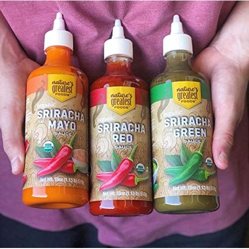 Natures Greatest Foods, Organic Sriracha Mayo Sauce, Vegan, Glu