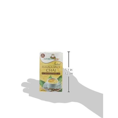 Natures Guru Instant Masala Spice Chai Tea Drink Mix Unsweetene