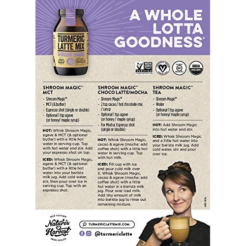 Natures Harvest Mushroom Powder Turmeric Latte Mix - 35 Servin