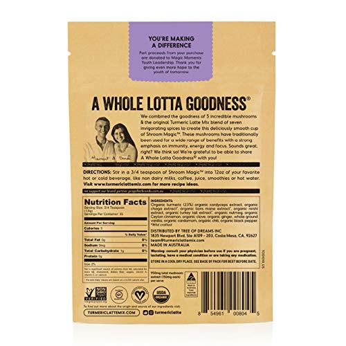 Natures Harvest Mushroom Powder Turmeric Latte Mix - 35 Servin