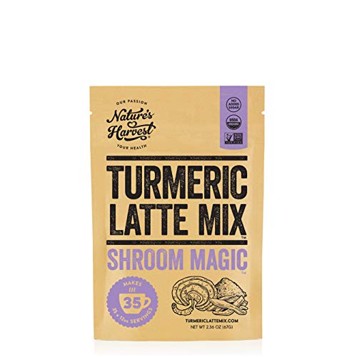 Natures Harvest Mushroom Powder Turmeric Latte Mix - 35 Servin