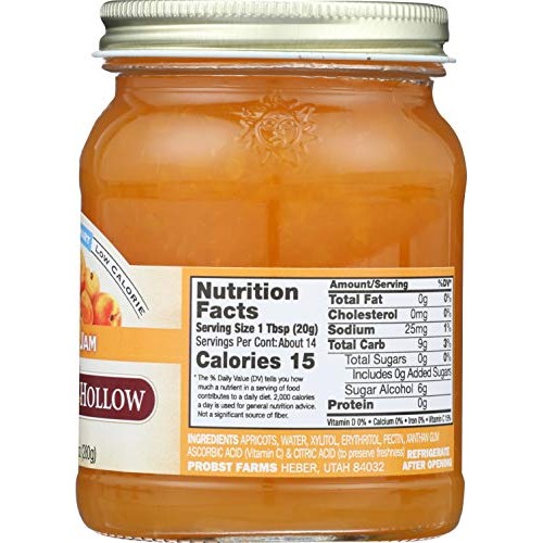 Natures Hollow, Sugar-Free Apricot Jam Preserves, Non Gmo, Keto