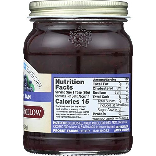 Natures Hollow, Sugar-Free Blueberry Jam Preserves, On Gmo, Ket