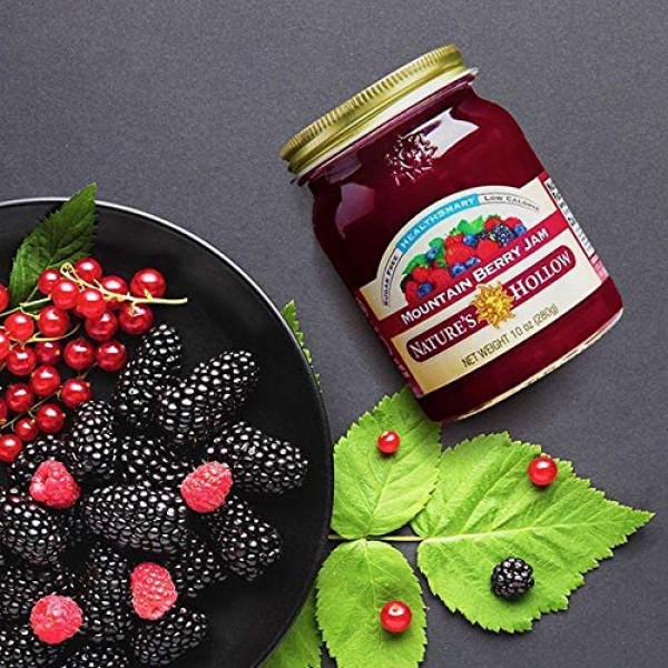 Natures Hollow, Sugar-Free Mountain Berry Jam Preserves, 10 Oun