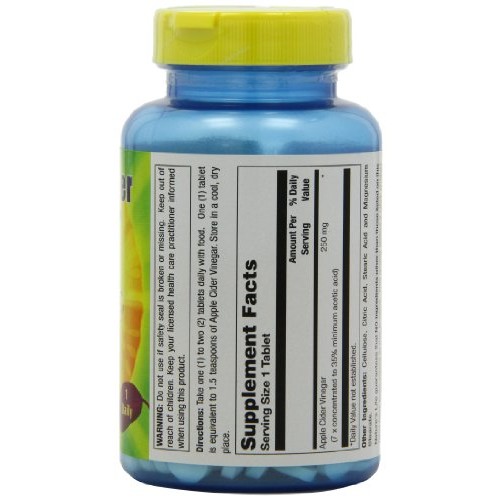 Natures Life Apple Cider Vinegar, 250 Mg, 35 % Acetic Acid | 25