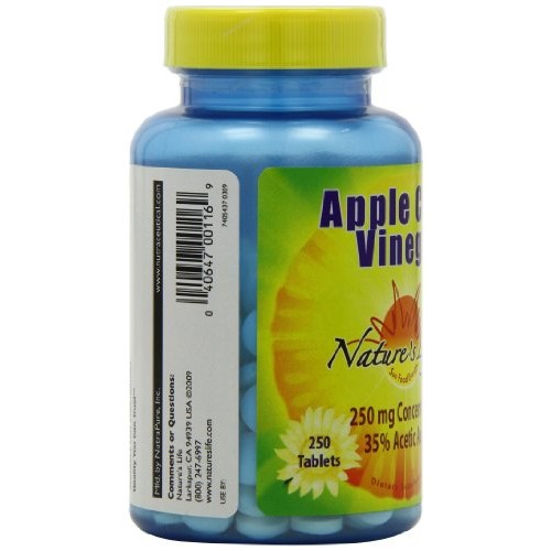 Natures Life Apple Cider Vinegar, 250 Mg, 35 % Acetic Acid | 25