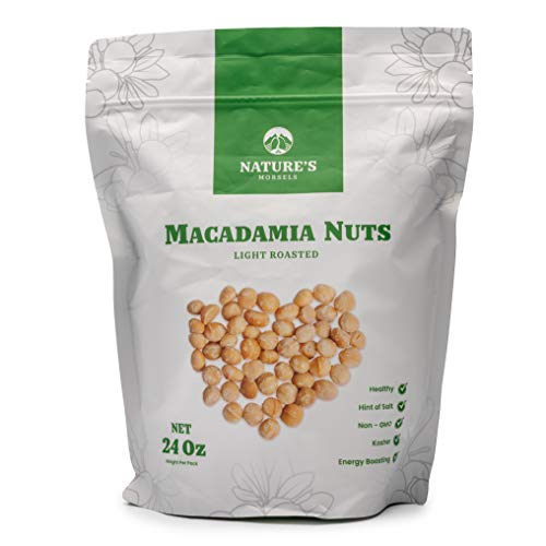 Natures Morsels Macadamia Nuts Light Roasted, 24 Ounce