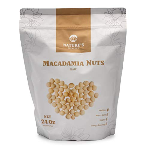 Natures Morsels Macadamia Nuts Raw, 24 Ounce