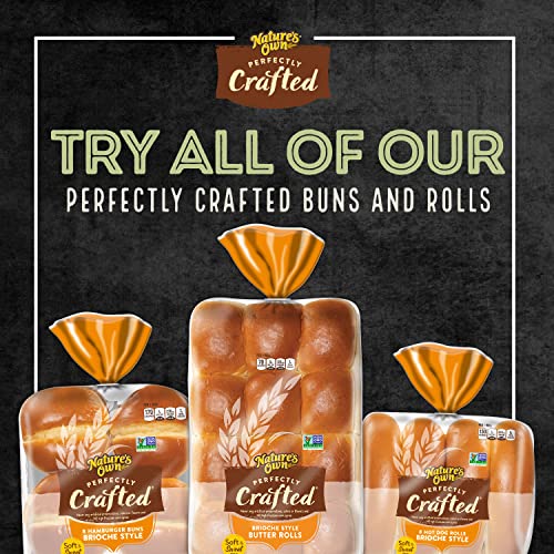 Natures Own Perfectly Crafted Brioche Style Hot Dog Buns, 18 Oz