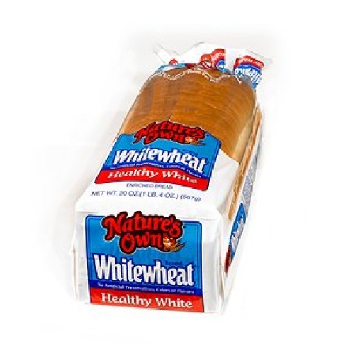 Natures own white wheat bread 20 oz