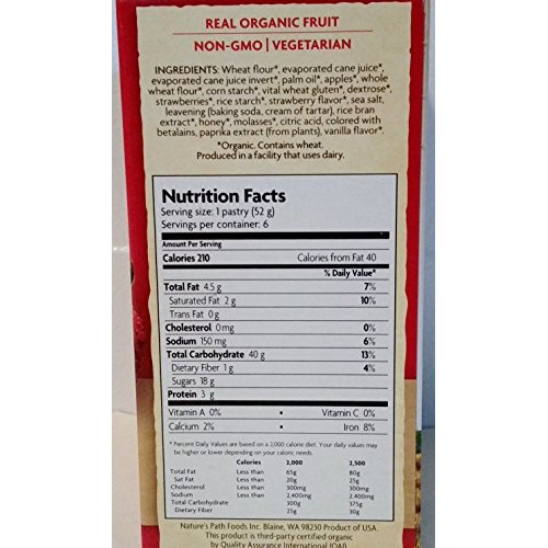 Bundle Of 3 Natures Path Organic Unfrosted Berry Strawberry Toa