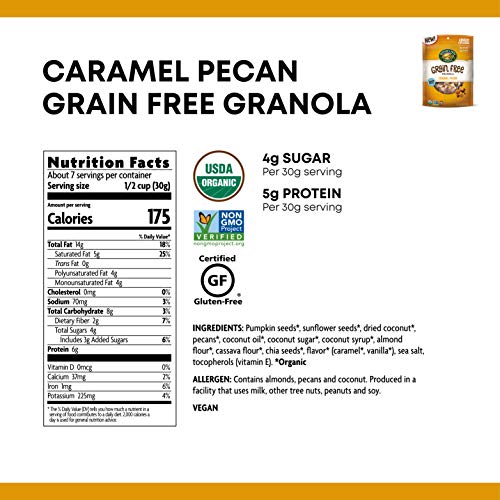 Nature’S Path Caramel Pecan Grain-Free Granola, Healthy, Organic