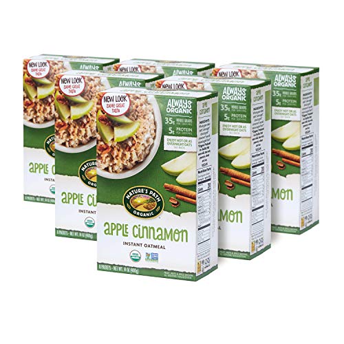 Nature’S Path Apple Cinnamon Instant Oatmeal, Healthy, Organic,