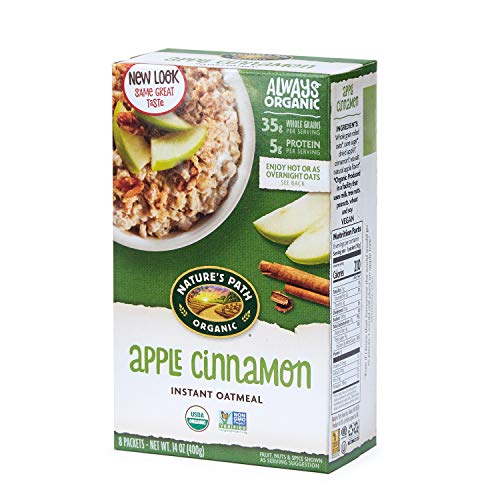 Nature’S Path Apple Cinnamon Instant Oatmeal, Healthy, Organic,