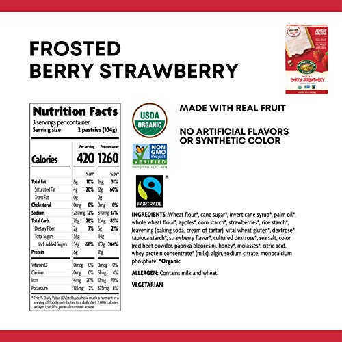 Nature’S Path Frosted Berry Strawberry Toaster Pastries, Healthy
