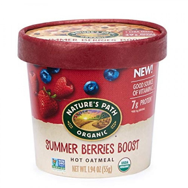 Nature’S Path Summer Berries Oatmeal Cups, Healthy &Amp; Organic, 1.