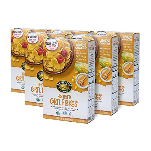 Natures Path Honeyd Corn Flakes Cereal, Healthy, Organic, Glut