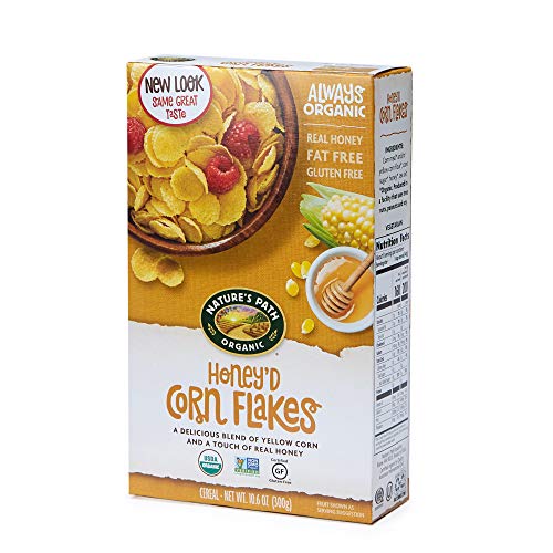 Natures Path Honeyd Corn Flakes Cereal, Healthy, Organic, Glut