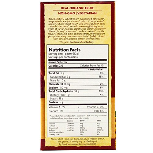 Natures Path Organic Frosted Raspberry Toaster Pastry 11 Oz. P