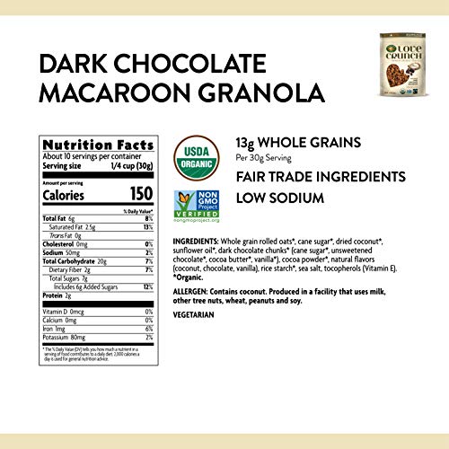Natures Path, Organic Granola, Dark Chocolate Macaroon, 1 Ct, 1