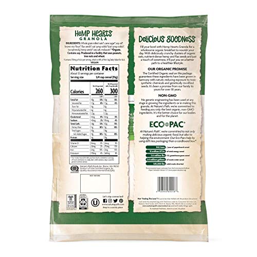 Natures Path Organic Granola, Hemp Hearts, 26.4 Oz Bag Pack Of 6