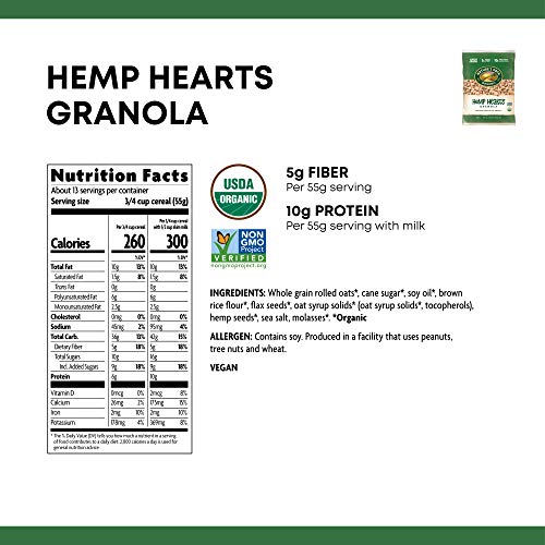 Natures Path Organic Granola, Hemp Hearts, 26.4 Oz Bag Pack Of 6