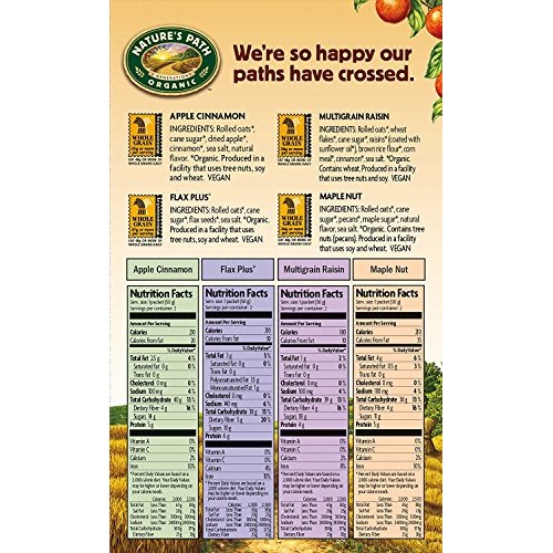 Natures Path Organic Hot Oatmeal, Variety Pack, 8 Packet 14 Oz