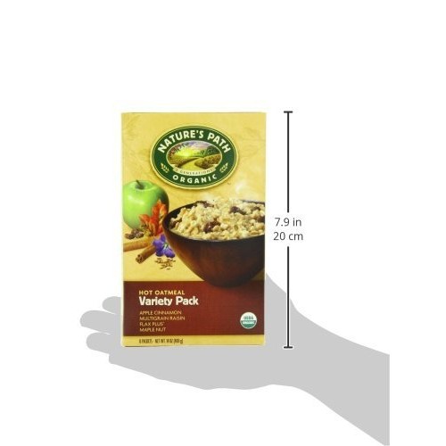 Natures Path Organic Hot Oatmeal, Variety Pack, 8 Packet 14 Oz