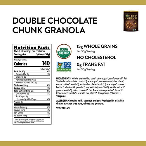 Natures Path Organic Love Crunch Premium Granola, Double Chocol