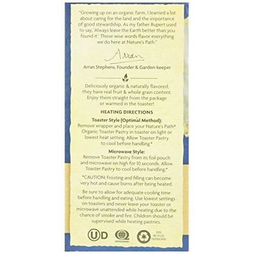 Natures Path, Organic Toaster Pastries, Blueberry Frosted, 6 Ct