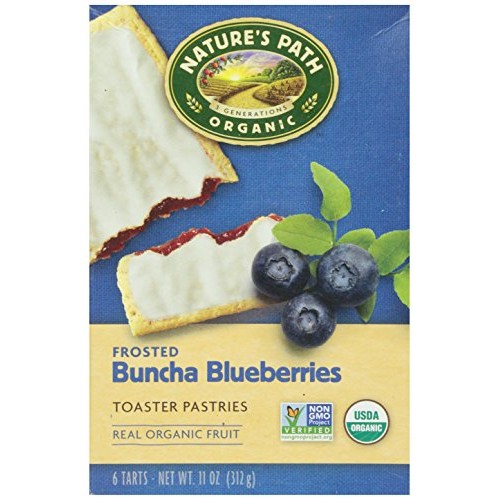 Natures Path, Organic Toaster Pastries, Blueberry Frosted, 6 Ct