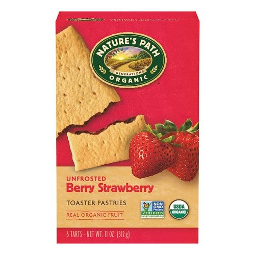 Natures Path Organic Toaster Pastries Strawberry -- 6 Bars - 2 Pc